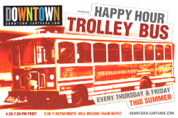 Santa Ana Downtown Trolley Bus ad