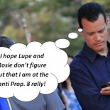 One of those in the crowd was Santa Ana City Councilman David Benavides.  I suspect that this might be a good move for an elected official in an election year, so good for him to show up. It is just so sad to watch them celebrate Benavides pandering to them while he pals around with those that hate them.
