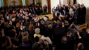 PPACA bill signing Obama signing Affordable Care Act in 2010