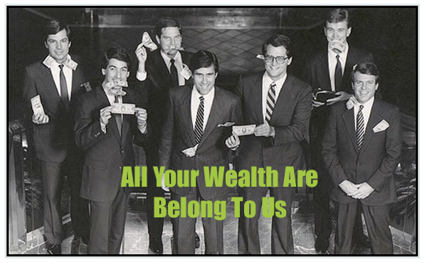 Romney "Money" Photo with "All Your Wealth Are Belong To Us."