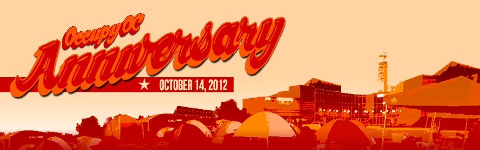 Occupy OC anniversary banner