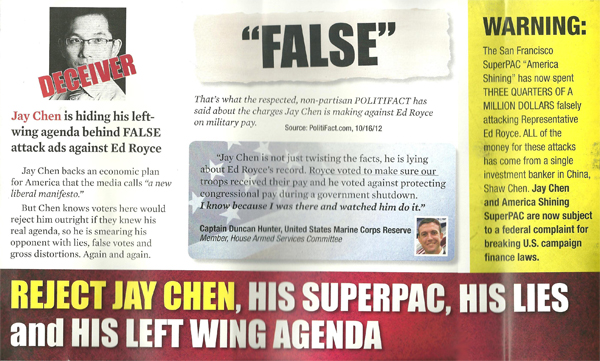 Royce - Chen Deceiver (text) Back of Royce's anti-Chen "Deceiver" mailer