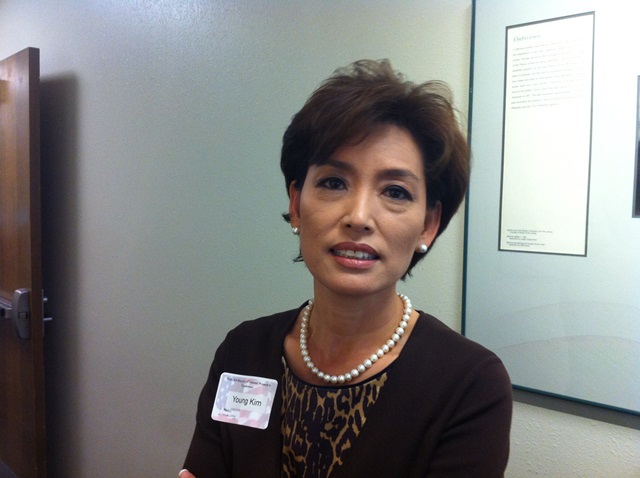 Young Kim outside breakout Young Kim outside "Getting Ahead" breakout session