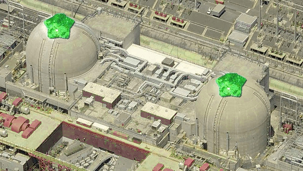 San Onofre pasties San Onofre reactor wearing green pasties
