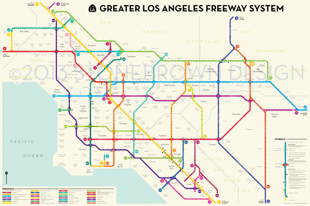 LA Freeway System Subway Style