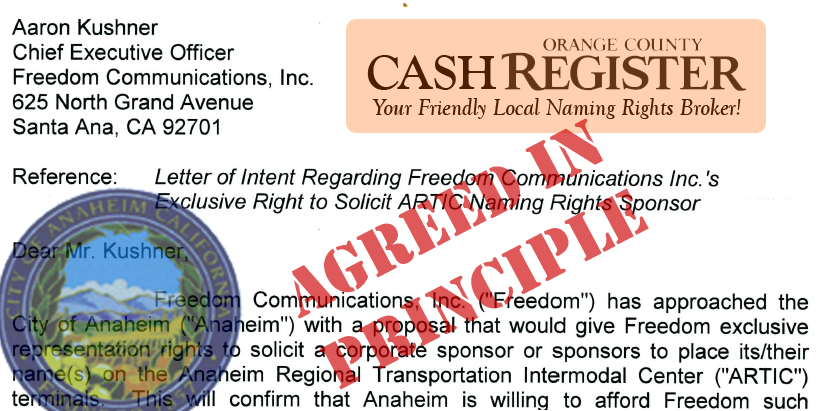 OC Cash Register - ARTIC Naming Rights