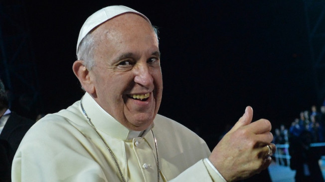Pope Francis says -- thumbs up!