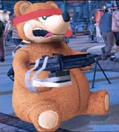 Teddy Bear with Gun