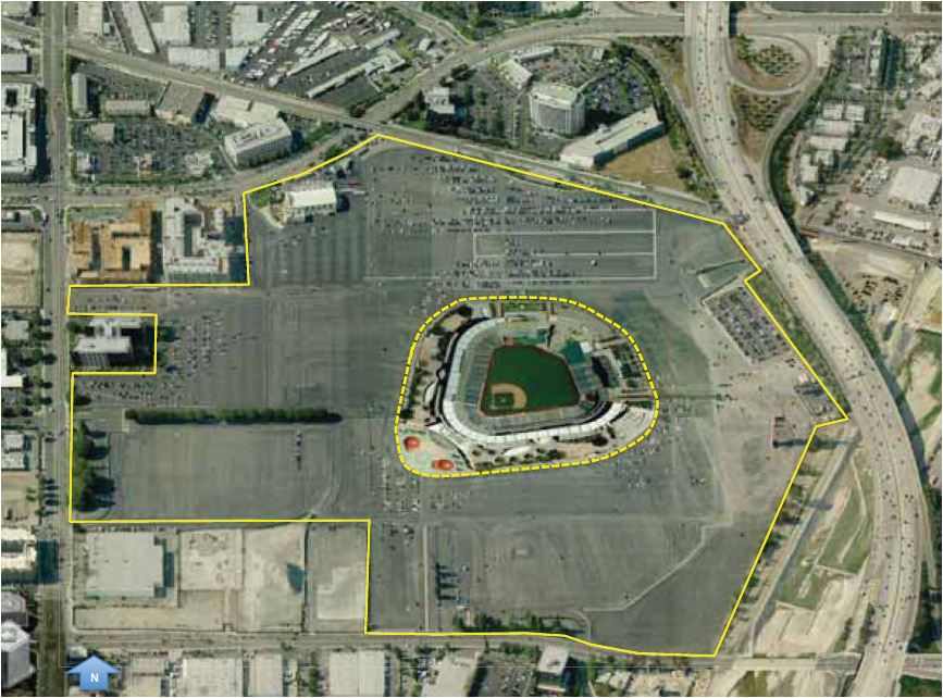 Stadium Lot delineating 154-acre parcel