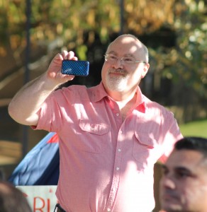 Greg taking photo at Occupy