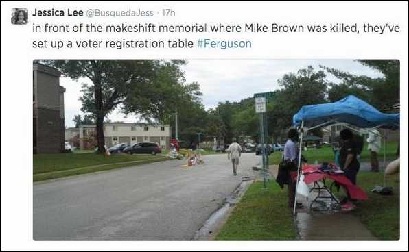 Ferguson Voter Registration Table Ferguson Voter Registration Table