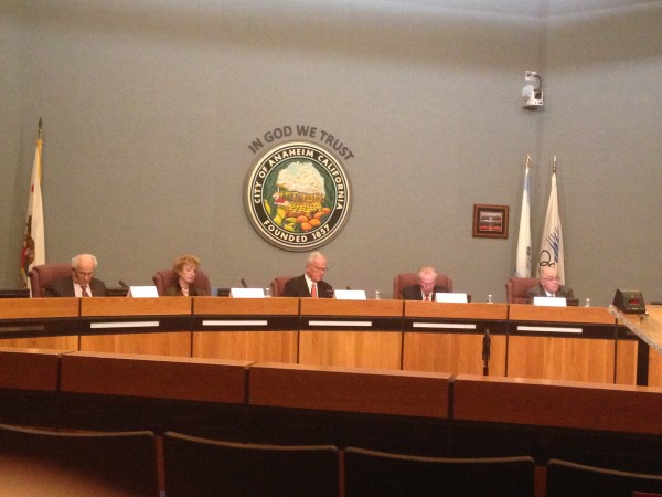 From left to right: Judges James Jackman of Orange, Nancy Wieben Stock of Fullerton, Vice-Chair Judge Stephen Sundvold of Placentia, Judge Thomaas Thrasher of Villa Park, and their Chait Justice Ed Wallin of Anaheim itself.