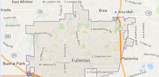 fullerton map