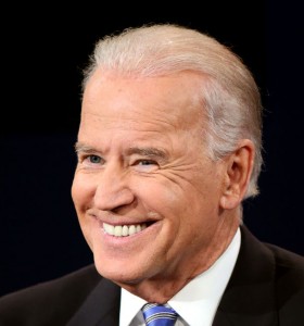 biden grinning