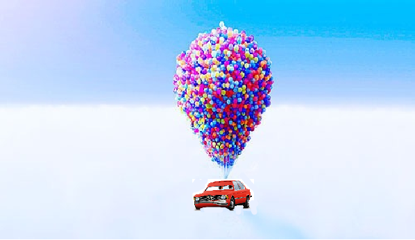 Pixar Balloons and Car