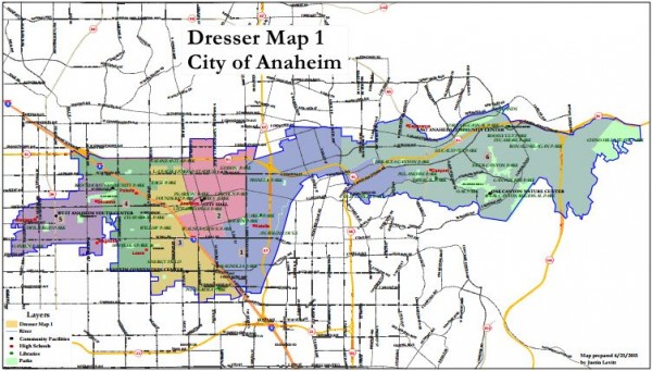 Anaheim Maps - Dresser Whole City