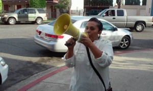 yesenia with bullhorn