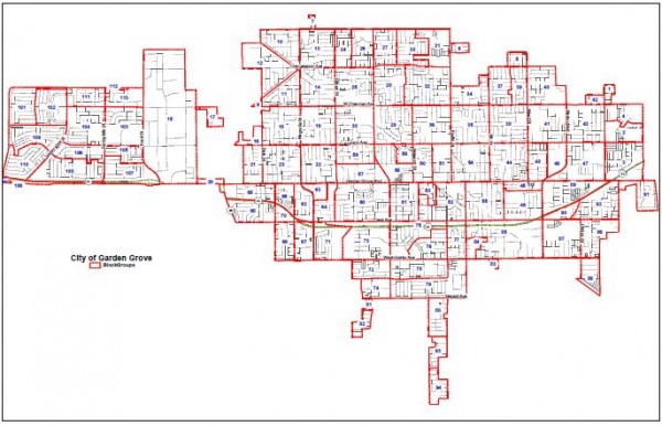 Garden Grove Districting - Census Block Numbering