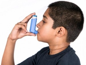 boy with inhaler