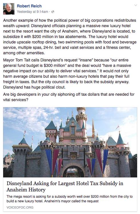 Disney - Reich Comments on VOC Story