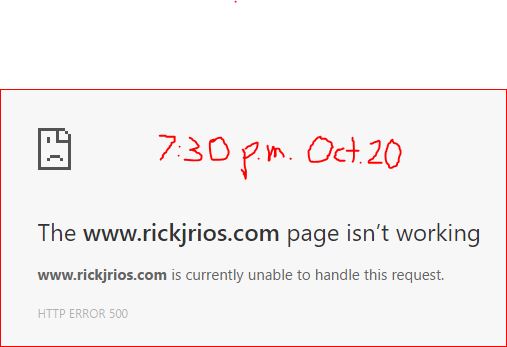 Rick Rios isn't working
