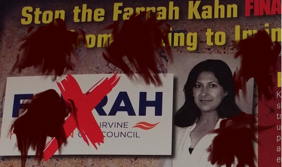 Racist jerks can throw as much mud as they'd like at Farrah Khan, but their aim usually sucks and even if it didn't the mud won't stick to her.  Who will join me in denouncing Dishonest Dave Gilliard, who also works for Ling Ling Chang, Er Royce, and Young Kim?