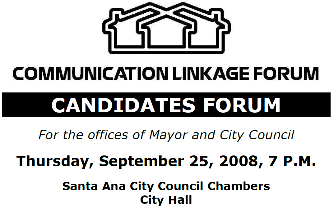 The first Santa Ana City Council candidate’s forum will take place on Thursday at the City Council chambers, at 7 p.m.   The event is free to attend.  It is presented […]