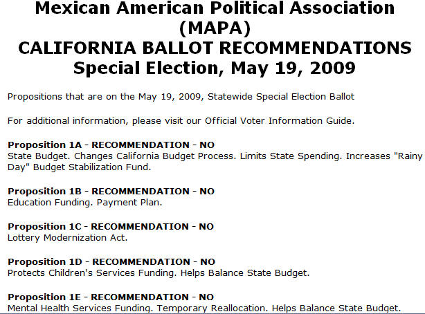 Who would have thunk it?  Nativo Lopez sent out a mass email today, to his Mexican American Political Association (MAPA) email list, asking them to vote against all of Governor […]
