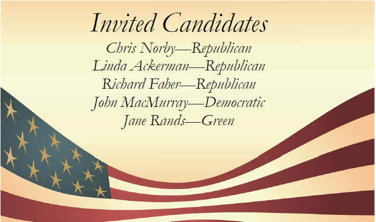 Do you want to see the candidates for the 72nd Assembly District in action?  This Wednesday, October 28, they will be participating in a Candidate’s Forum, at, 11:30 a.m., at the DoubleTree […]