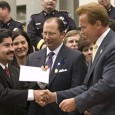 . . . PUBLIC BE DAMNED: Democratic State Assemblyman Jose Solorio and then-Republican Governor Arnold Schwarzenegger shake hands after the latter signed AB 900, legislation which authorized the state to […]