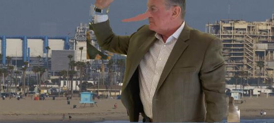 Truth-challenged "fire hero" as long as we've known him.  Drop out, Joe!